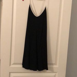 Black Dress, White Straps